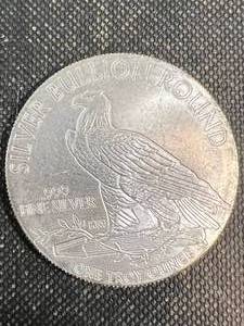 1 TROY OZ .999 FINE SILVER INDIAN HEAD DESIGNED ROUND