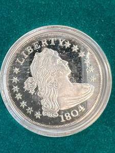 LEGENDARY 1804 US SILVER DOLLAR REPRODUCTION IN ORIGINAL BOX