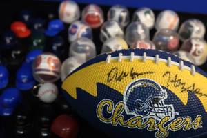 AUTOGRAPHED FOOTBALL  COLLECTABLE MINI HELMETS