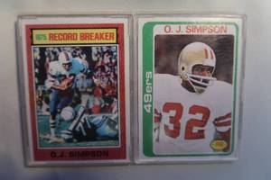 2 OJ SIMPSON CARDS