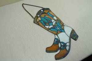 lot 191 image: Handmade Stained Glass Style Art