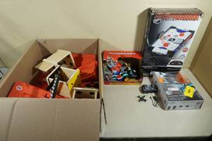 lot 202 image: Assorted Broken Toys - Air Hockey, Drone, Cars