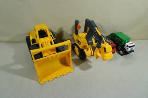 lot 216 image: Assorted Kids Toy Trucks and Tractors
