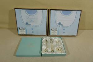 lot 252 image: 2 Keepsake Albums with Baby First Silver Set