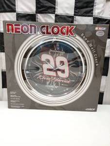 lot 7 image: #29 Kevin Harvick Neon Clock