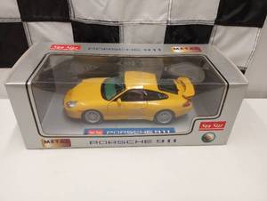 lot 95 image: Sun Star 118 Scale Yellow Porsche 911 Die Cast Car