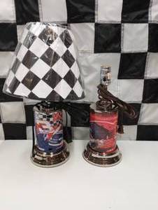 lot 238 image: Two Nascar Lamps Kevin Harvick #29 And Dale Earnhardt Jr. #3