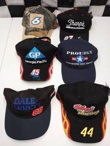 lot 332 image: Assorted Nascar Adjustable Baseball Caps