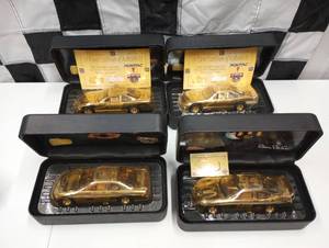 lot 421 image: Racing Champions 24K Gold Plated 124th Scale Die Cast Stock Cars
