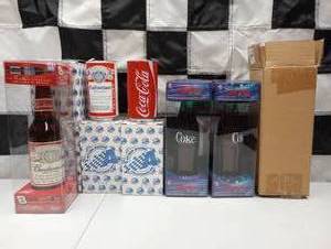lot 560 image: Action Racing  BeerPop Bottles & Cans With 164th Scale Die Cast Car Inside