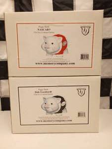 lot 633 image: The Memory Company Nascar & Dale Earnhardt  Piggy Banks