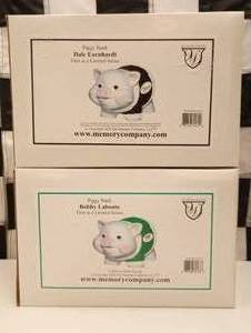 lot 635 image: The Memory Company Nascar  Bobby Labonte & Dale Earnhardt  Piggy Bank