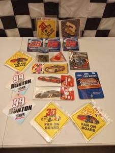 lot 795 image: Assorted Nascaar Car Air Fresheners, Window Signs, & Coasters