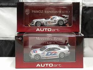 lot 907 image: (2) Autoart Mercedes Benz CLK GTR & Panoz Esperante GTR 1 Rally Car