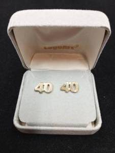 lot 177 image: LogoArt #40 Car 10K Gold Earrings