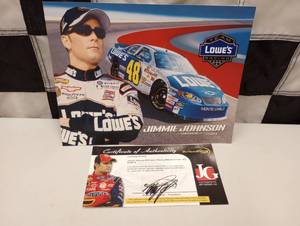 lot 968 image: Joe Gibbs Racing Sample Jimmie Johnson Hero Card