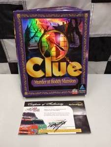 lot 970 image: Joe Gibbs Racing Sample Hasbro Clue Murder at Boddy Mansion