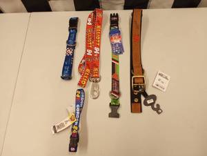 lot 800 image: Assorted Nascar Racing Dog Collars & Leash