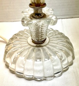 lot 99 image: Pair of Vintage Glass Based Lamps