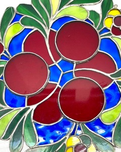 lot 39A image: Bright and Beautiful Floral Stained Glass Art