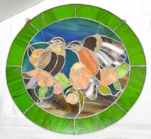 lot 147 image: Stained Glass Decor with Imperfections
