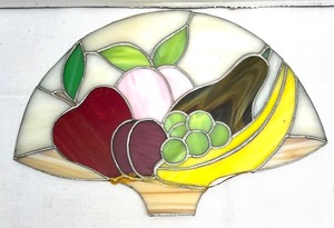 lot 149 image: Grand Grouping of Stained Glass Decor with Imperfections