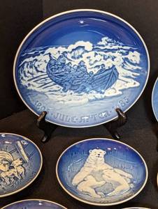 lot 31 image: Assorted Blue and White Danish Plates