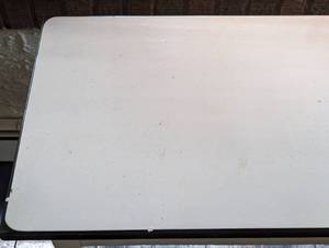 lot 36 image: Vintage White Painted Wood Table