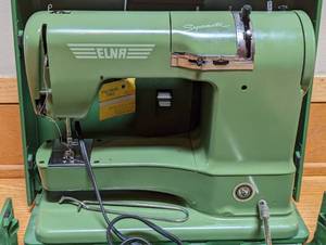 lot 65 image: Elna Supermatic Portable Sewing Machine
