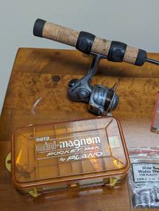 lot 69 image: Ice Fishing Pole and Assorted Lures