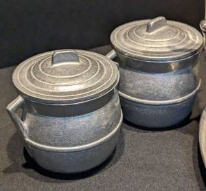 lot 52 image: Vintage Pewter Tea Set
