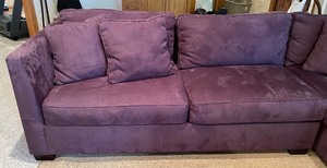 lot 7A image: Pretty Plum Microsuede Sectional by Bauhaus