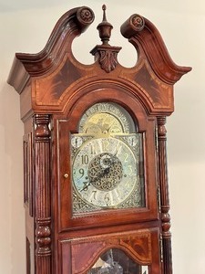 lot 24 image: Howard Miller Grandfather Clock