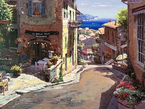 lot 26 image: Beautiful Large Print on Canvas by S. Sam Parks