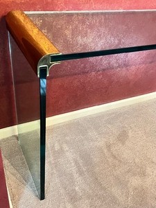 lot 28 image: Contemporary Style Glass Console Table