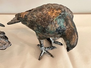 lot 34 image: Pair of Decorative Metal Bird Figurines
