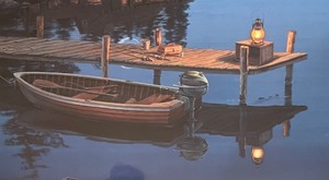 lot 96 image: Crescent Moon Bay Limited Edition Framed Print by Darrell Bush