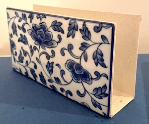 lot 120 image: Delightful Blue and White Desk Top Organization Set by Trifles