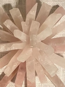 lot 122 image: Pale Pink Crystal Shadowbox Art