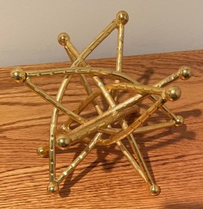lot 149 image: Gold Colored Abstract Decorative Sculpture