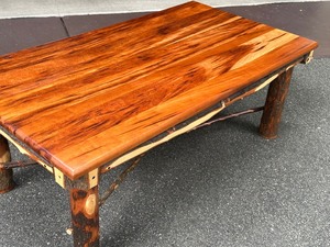 lot 104 image: Rustic Cherry Top Style Accent Table
