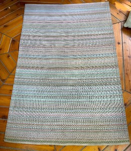 lot 51 image: Striped Woven IndoorOutdoor Rug