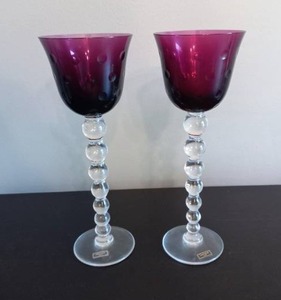 lot 500 image: Stunning Saint Louis Crystal Wine Glasses