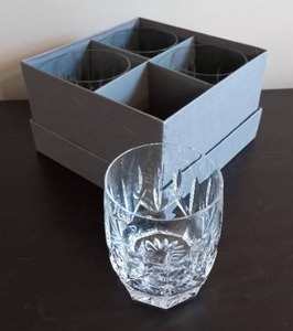 lot 8 image: 4 Crystal Waterford Tumblers