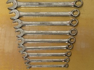 lot 60 image: Cornwell Blue Power 12-Piece Wrench Set, 14-1