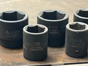lot 72 image: Carlyle Impact Socket Set, 12 - 1.25