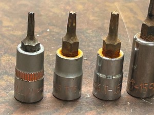 lot 80 image: Chrome-Vandium 18-Piece Tore Socket Set, T8 - T60