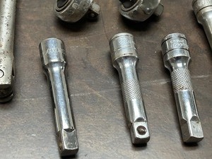 lot 98 image: Lot Of Assorted Socket Extensions, Ratchets & Etc