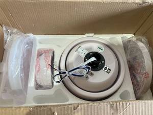 lot 124 image: SNJ White 44 inch Ceiling Fan with LED Light