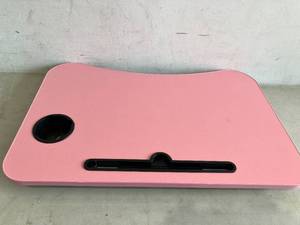 lot 137 image: Pink Lap Desk with Holders for Drink and Tablet